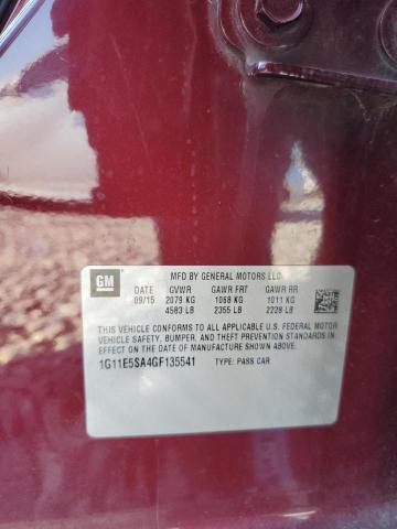 2016 CHEVROLET MALIBU LIMITED LTZ - 1G11E5SA4GF135541