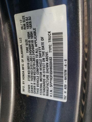 2017 HONDA RIDGELINE #3290443773