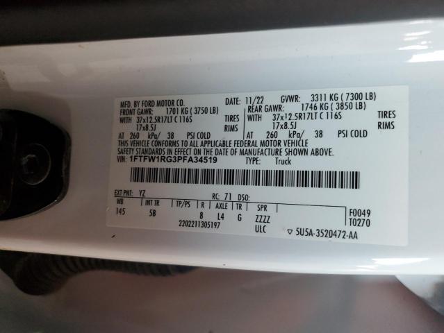 2023 FORD F150 RAPTO #3305639727