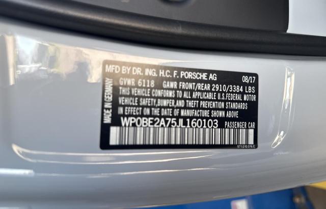 2018 PORSCHE PANAMERA E WP0BE2A75JL160103