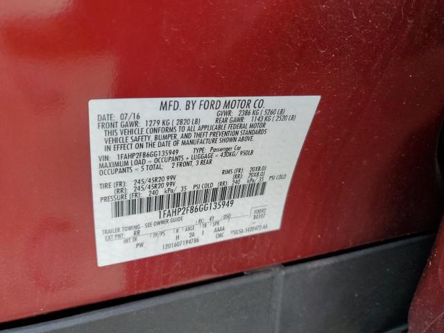 2016 FORD TAURUS LIM - 1FAHP2F86GG135949