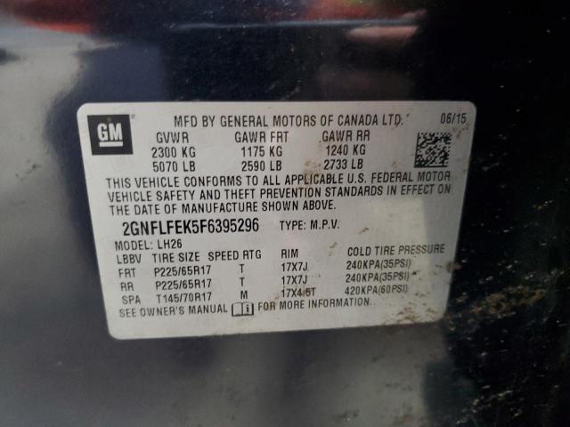 2015 CHEVROLET EQUINOX LT - 2GNFLFEK5F6395296