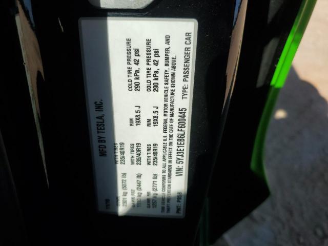 2020 TESLA MODEL 3 5YJ3E1EB6LF600445