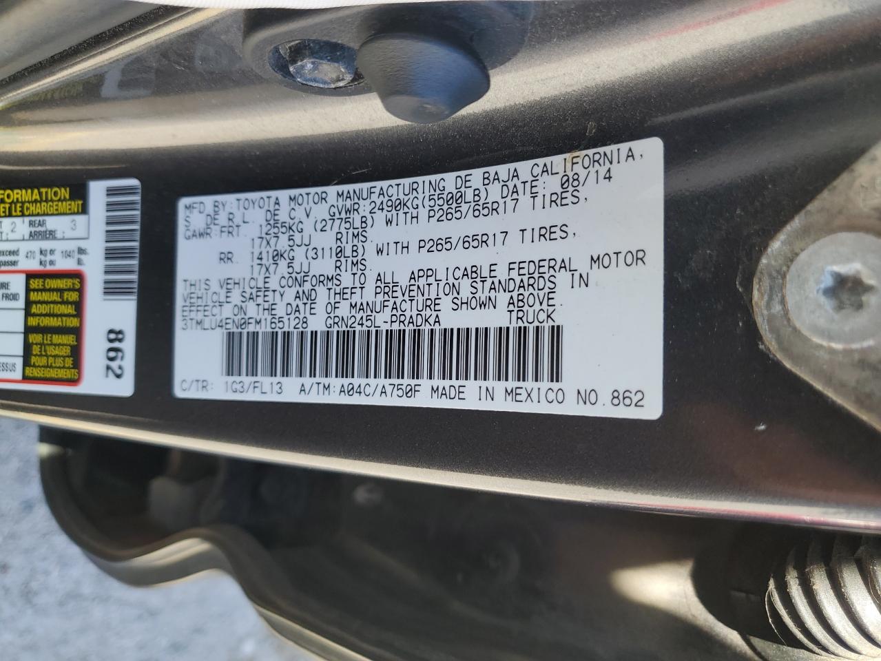 TOYOTA TACOMA DOUBLE CAB