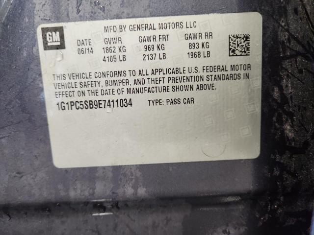 2014 CHEVROLET CRUZE LT - 1G1PC5SB9E7411034