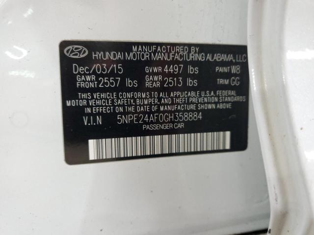 2016 HYUNDAI SONATA SE - 5NPE24AF0GH358884