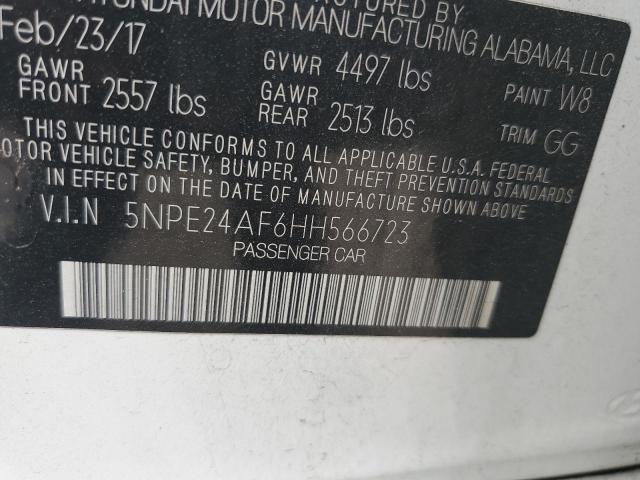 2017 HYUNDAI SONATA SE 5NPE24AF6HH566723