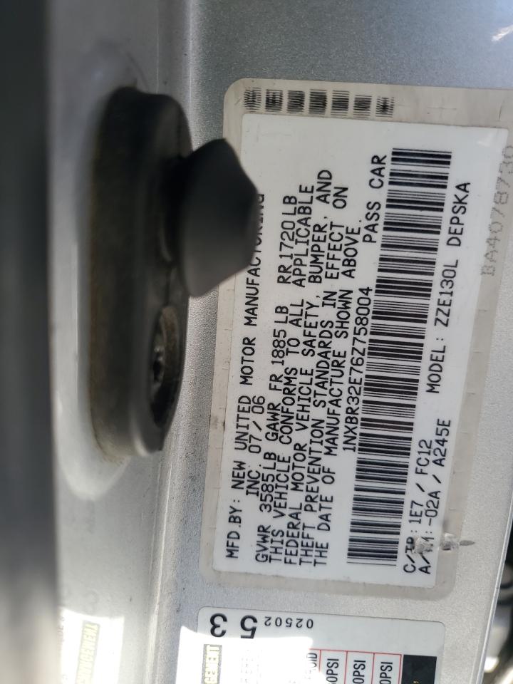 Lot #3304862538 2006 TOYOTA COROLLA