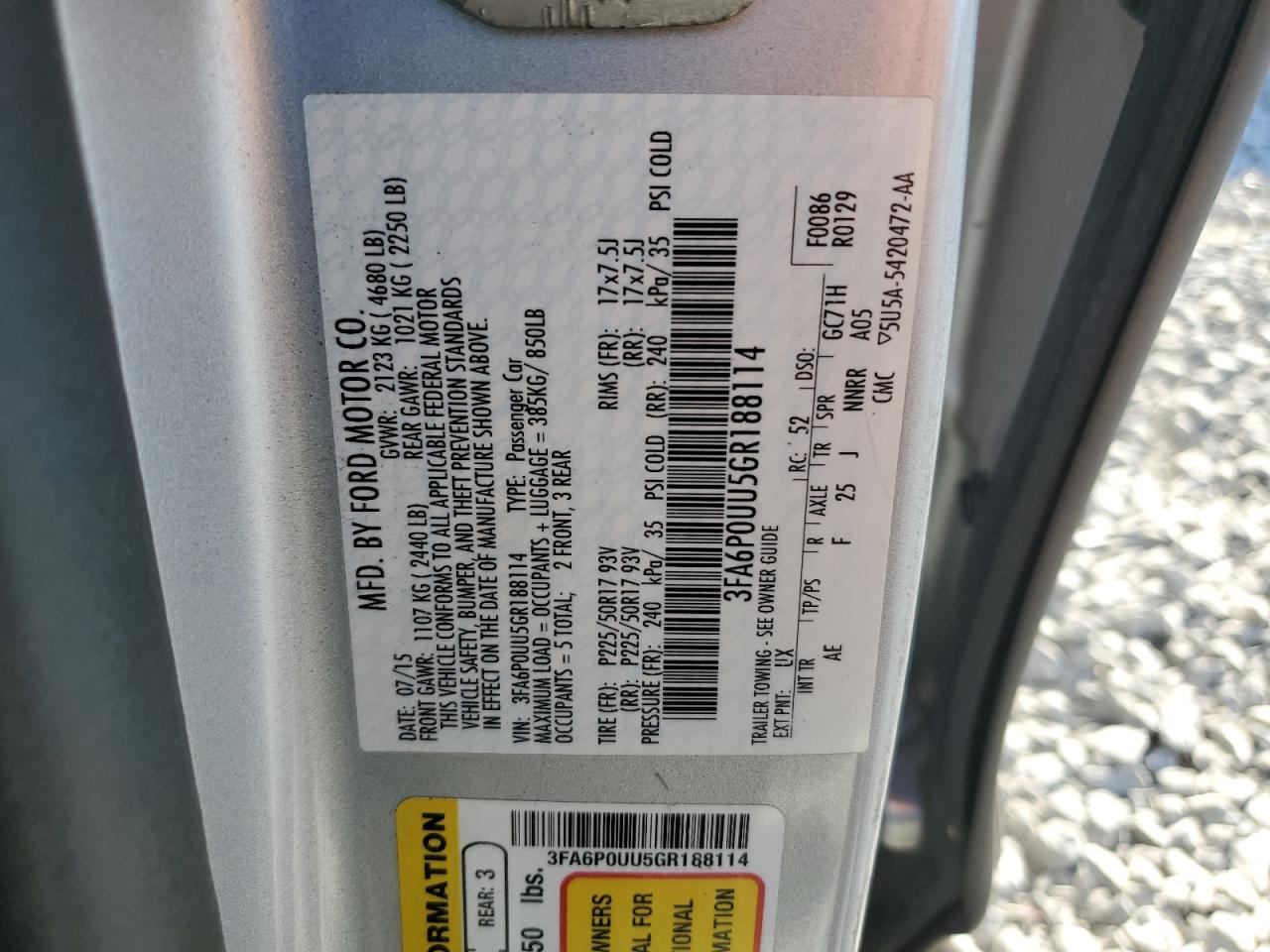 FORD FUSION S HYBRID