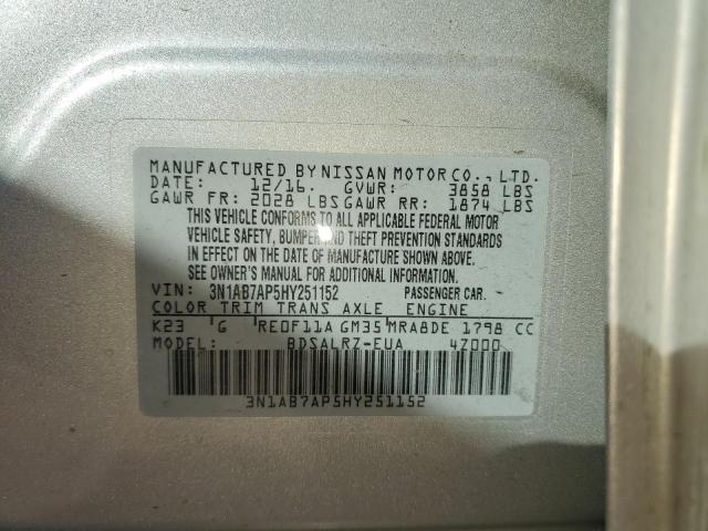 2017 NISSAN SENTRA S - 3N1AB7AP5HY251152