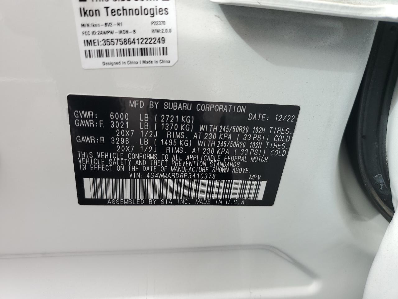 SUBARU ASCENT TOURING