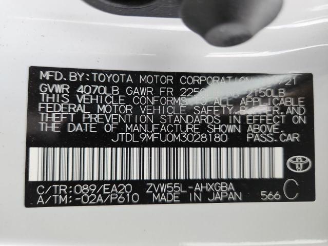 2021 TOYOTA PRIUS LE JTDL9MFU0M3028180