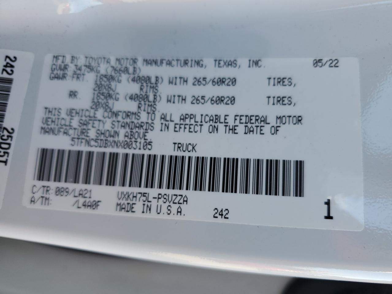 TOYOTA TUNDRA CREWMAX PLATINUM