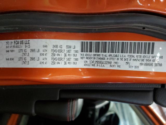 2016 JEEP CHEROKEE T 1C4PJMBS8GW122940