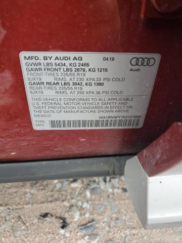 2019 AUDI Q5 PREMIUM - WA1BNAFY7K2107688