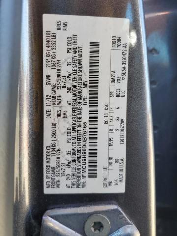 2013 FORD ESCAPE SEL - 1FMCU9H96DUB76165