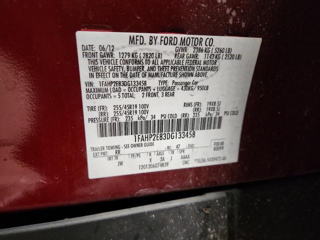 2013 FORD TAURUS SEL - 1FAHP2E83DG133458