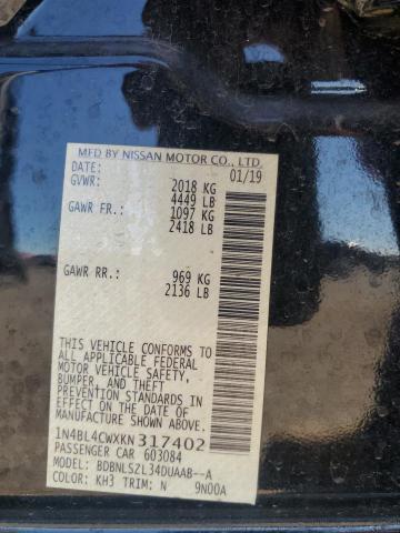 2019 NISSAN ALTIMA SR - 1N4BL4CWXKN317402