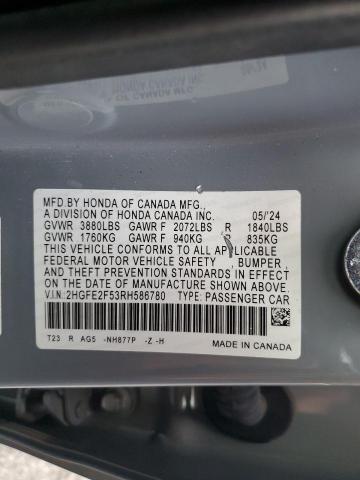 2024 HONDA CIVIC SPOR - 2HGFE2F53RH586780