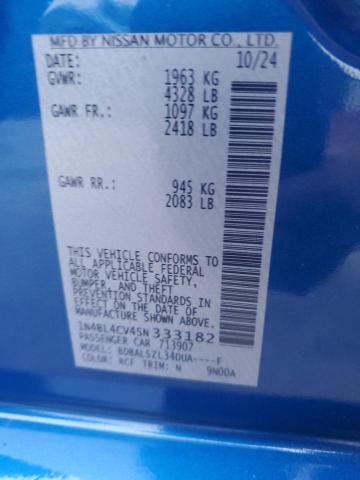 2025 NISSAN ALTIMA SR - 1N4BL4CV4SN333182