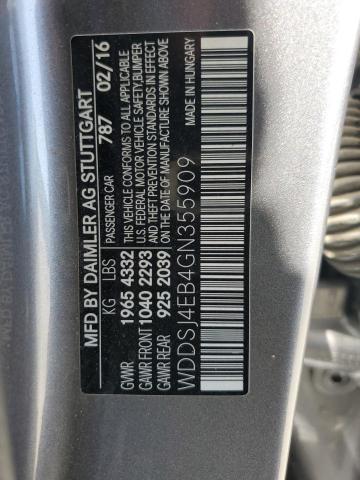 2016 MERCEDES-BENZ CLA 250 WDDSJ4EB4GN355909