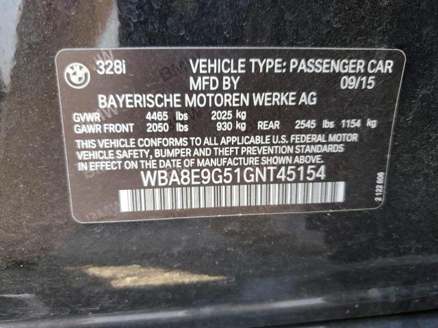 2016 BMW 328 I SULE WBA8E9G51GNT45154