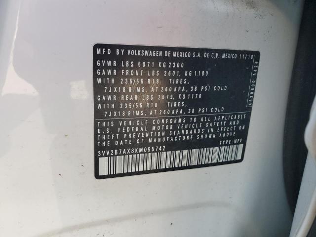 2019 VOLKSWAGEN TIGUAN SE - 3VV2B7AX8KM055742