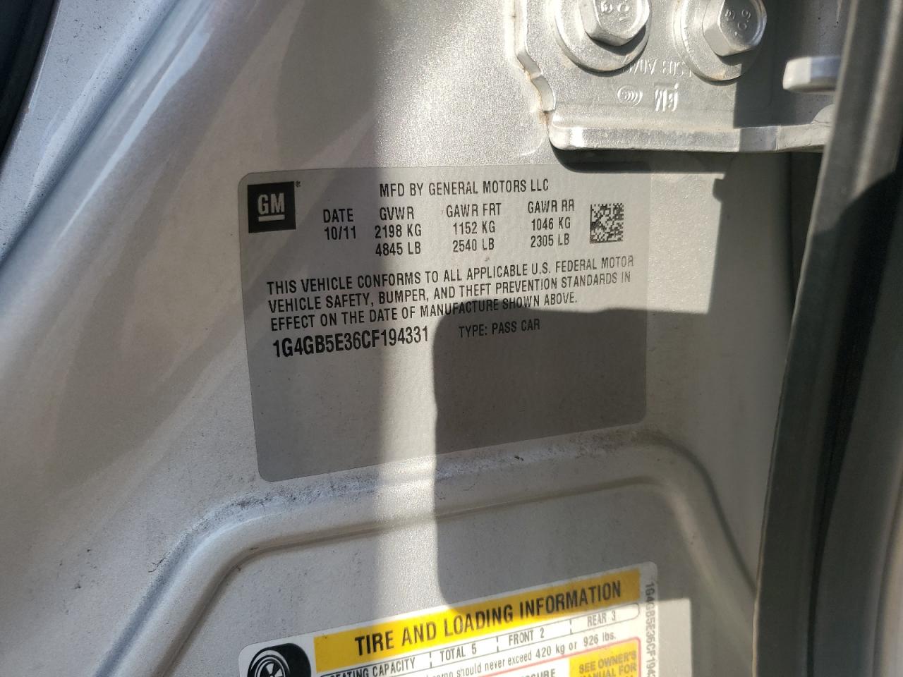 BUICK LACROSSE CONVENIENCE