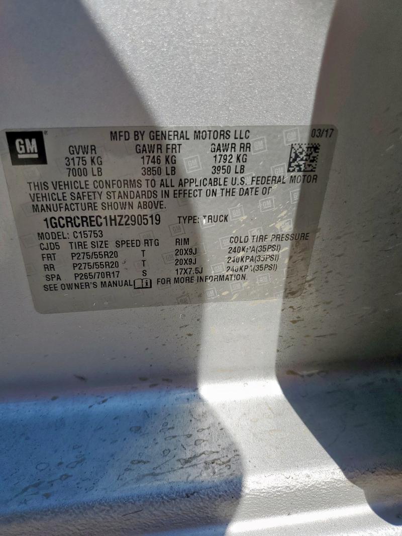 2017 CHEVROLET SILVERADO #3305725734