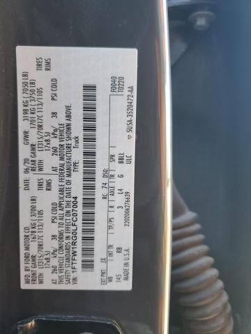 2020 FORD F150 RAPTO 1FTFW1RG0LFC07004