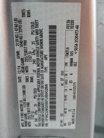 2015 FORD ESCAPE SE - 1FMCU9GX6FUB00268