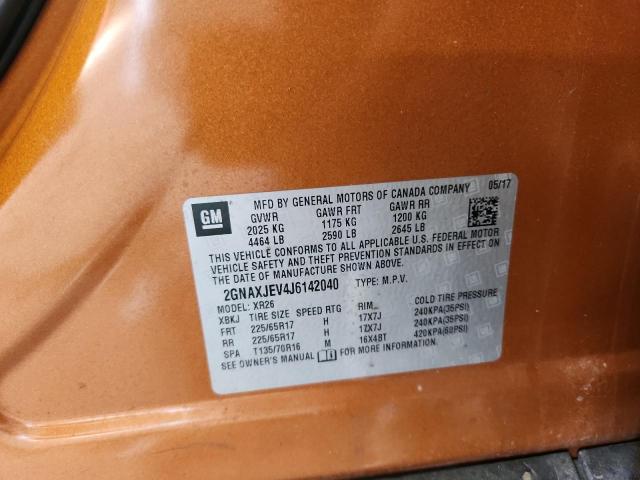 2018 CHEVROLET EQUINOX LT - 2GNAXJEV4J6142040