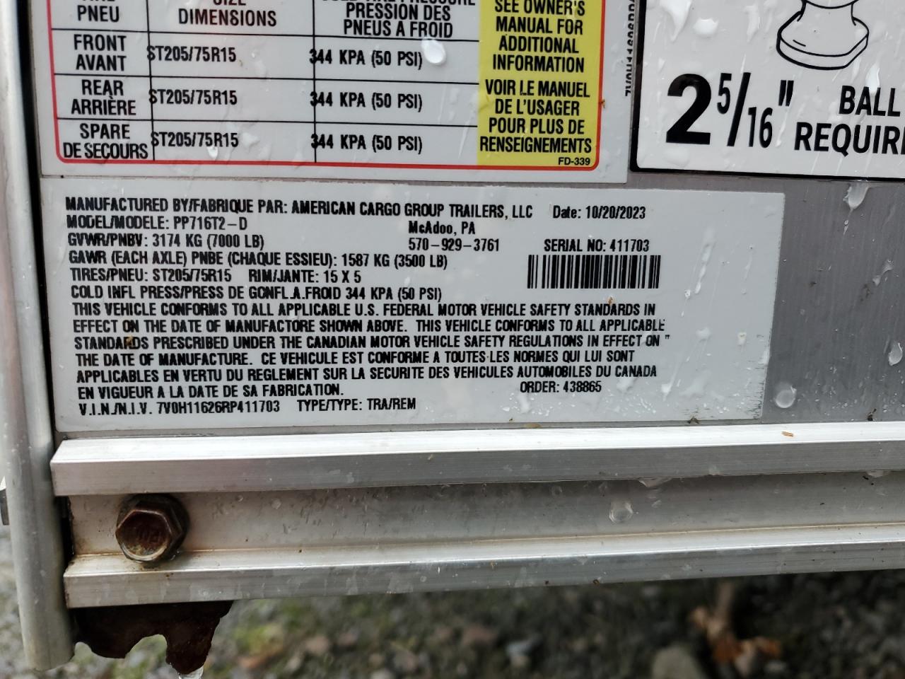 Lot #3273732433 2024 HAULMARK UNKNOWN