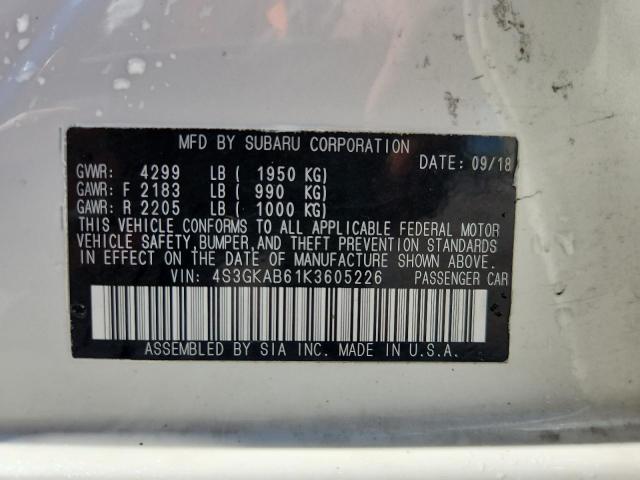 2019 SUBARU IMPREZA - 4S3GKAB61K3605226