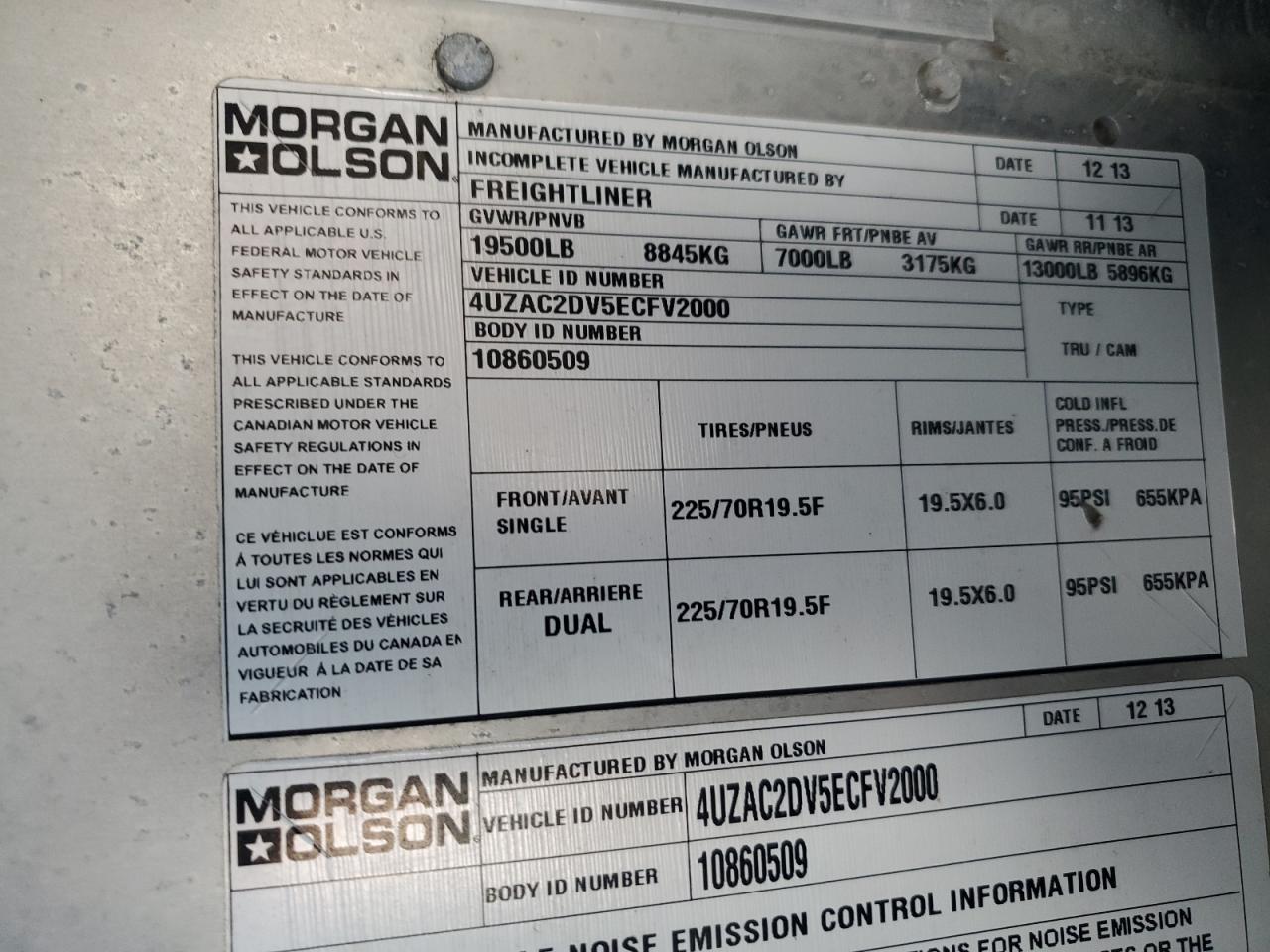 Lot #3273845186 2014 FREIGHTLINER CHASSIS M