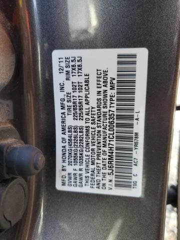 2012 HONDA CR-V EXL - 5J6RM4H71CL006357