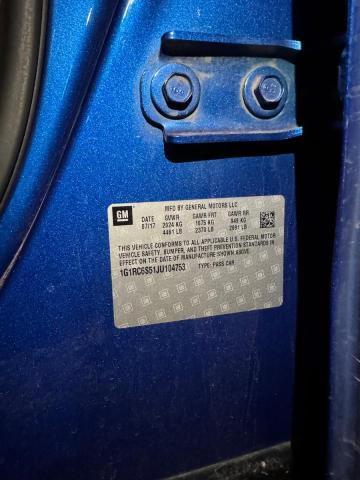 2018 CHEVROLET VOLT LT 1G1RC6S51JU104753