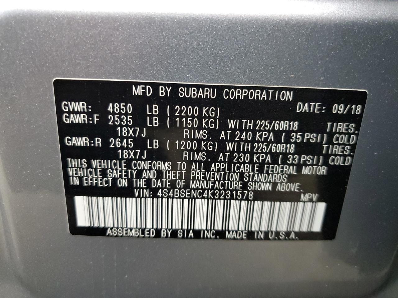 SUBARU OUTBACK 3.6R LIMITED