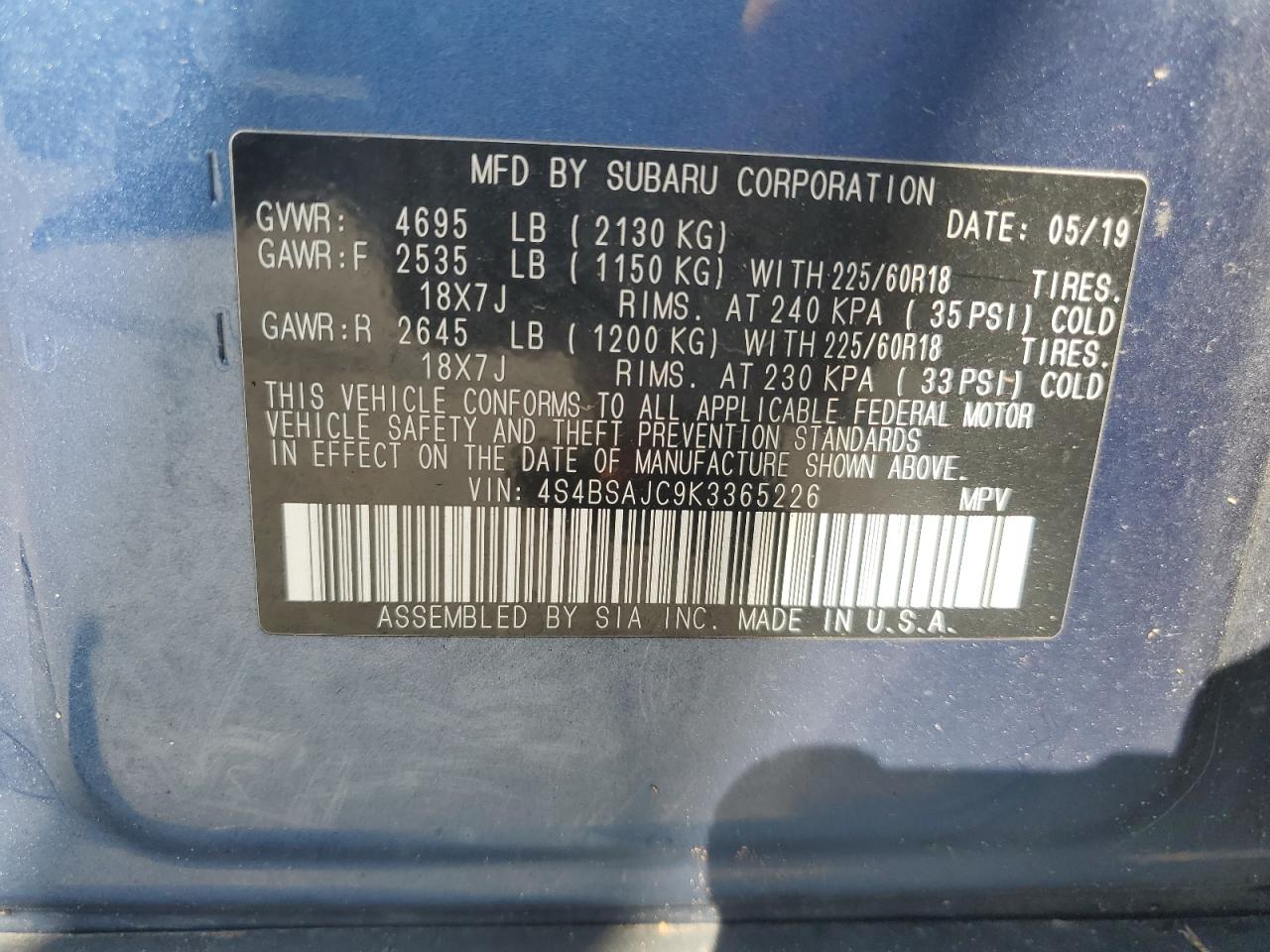 SUBARU OUTBACK 2.5I LIMITED