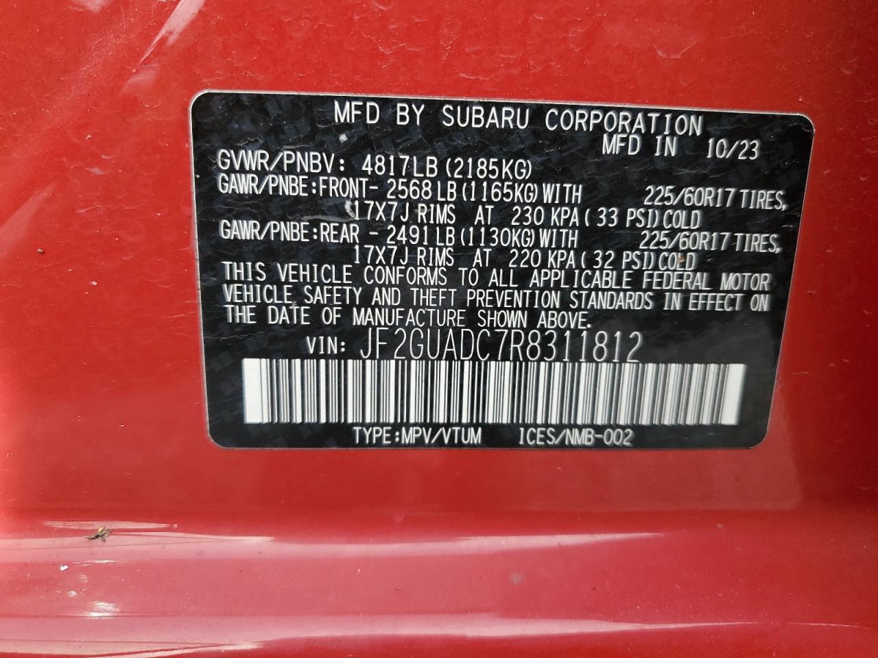 SUBARU CROSSTREK PREMIUM