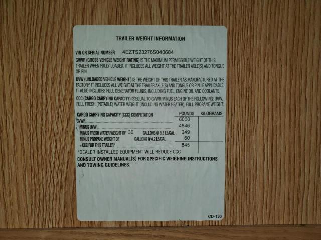 2006 KZ INC COYOTE 22C #3285738663