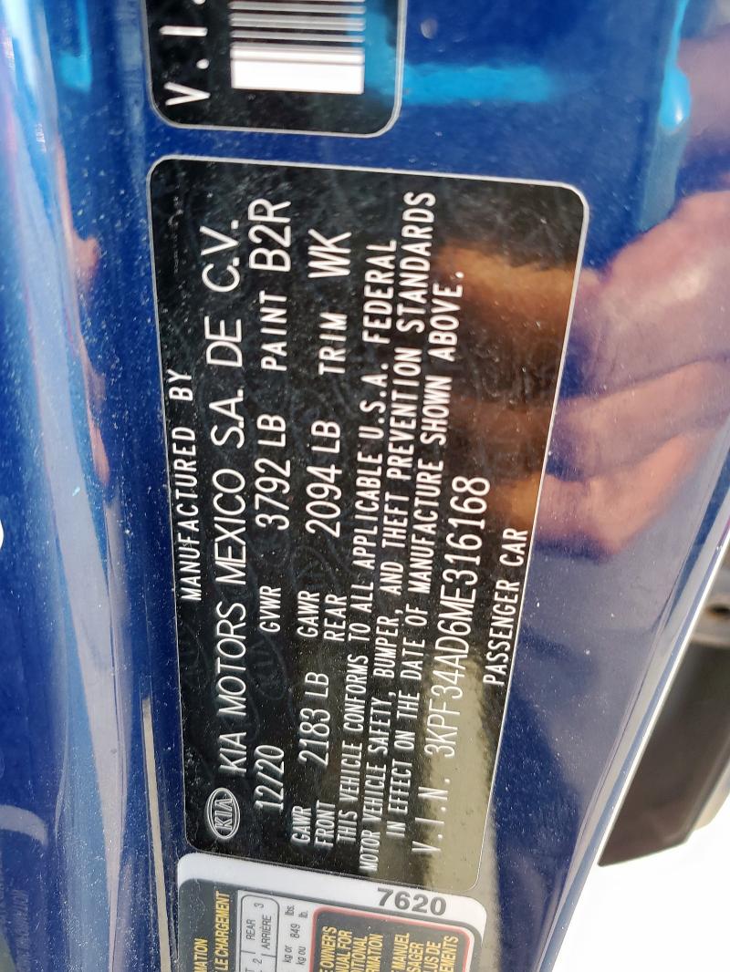 2021 KIA FORTE GT L - 3KPF34AD6ME316168