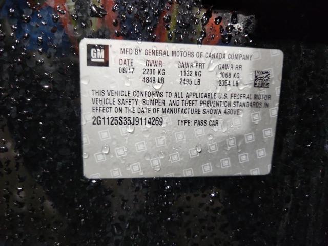 2018 CHEVROLET IMPALA PRE 2G1125S35J9114269