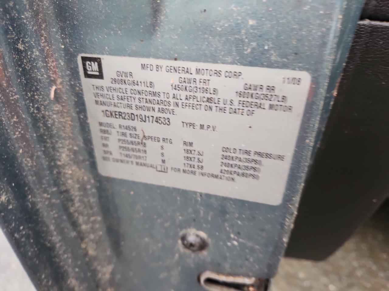 Lot #3269813731 2009 GMC ACADIA SLT