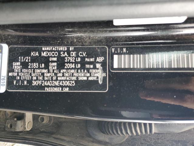 2022 KIA FORTE FE - 3KPF24AD2NE430625