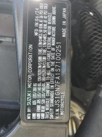 2025 SUZUKI GSX-R600 JS1GN7FA1S7100251