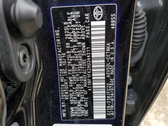 2017 TOYOTA CAMRY LE #3301765342