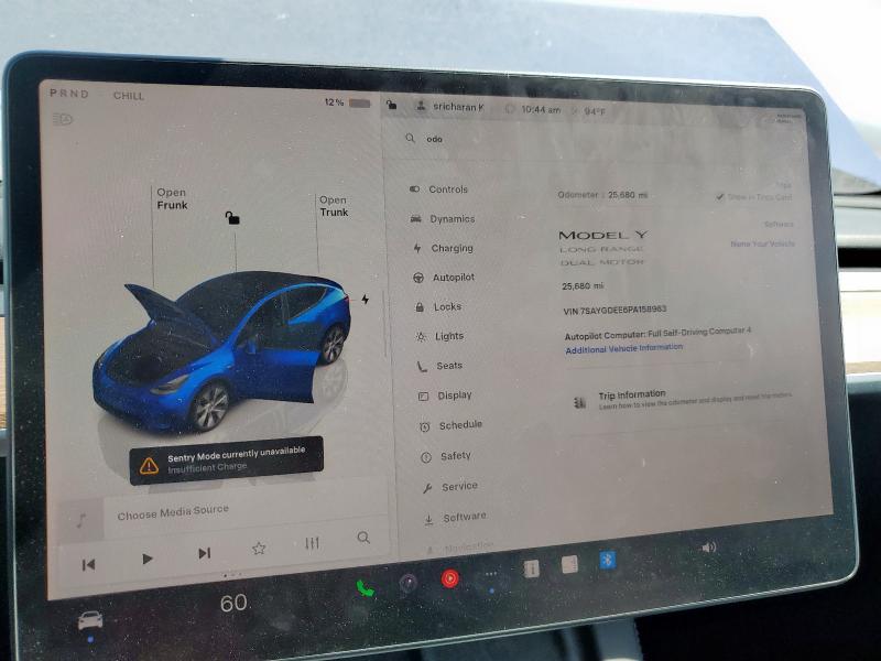 2023 TESLA MODEL Y 7SAYGDEE6PA158963