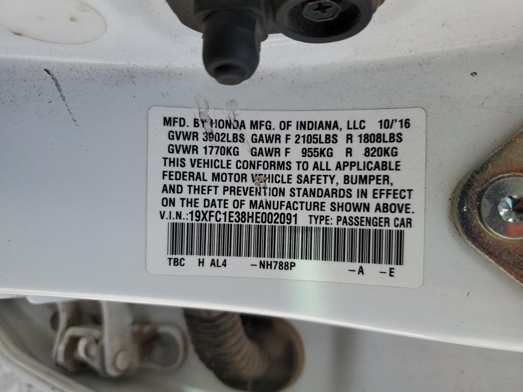 2017 HONDA CIVIC EX #3279640914