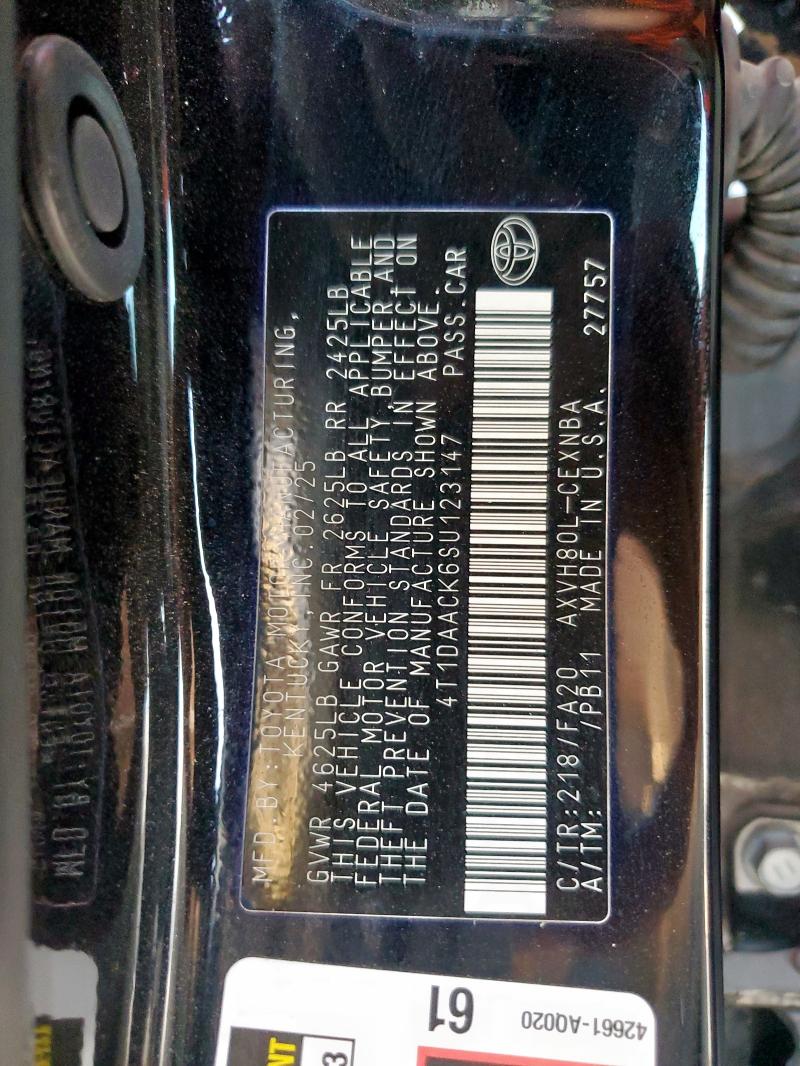 2025 TOYOTA CAMRY XSE - 4T1DAACK6SU123147